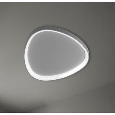 LIFERING PLAFONIERA OVALE MODERNA LED 38W LUCE 3000K BIANCA NERA O SABBIA Vivida International - Cristalensi Shop Online
