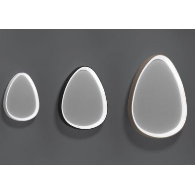 LIFERING PLAFONIERA OVALE MODERNA LED 48W LUCE 3000K BIANCA NERA O SABBIA Vivida International - Cristalensi Shop Online