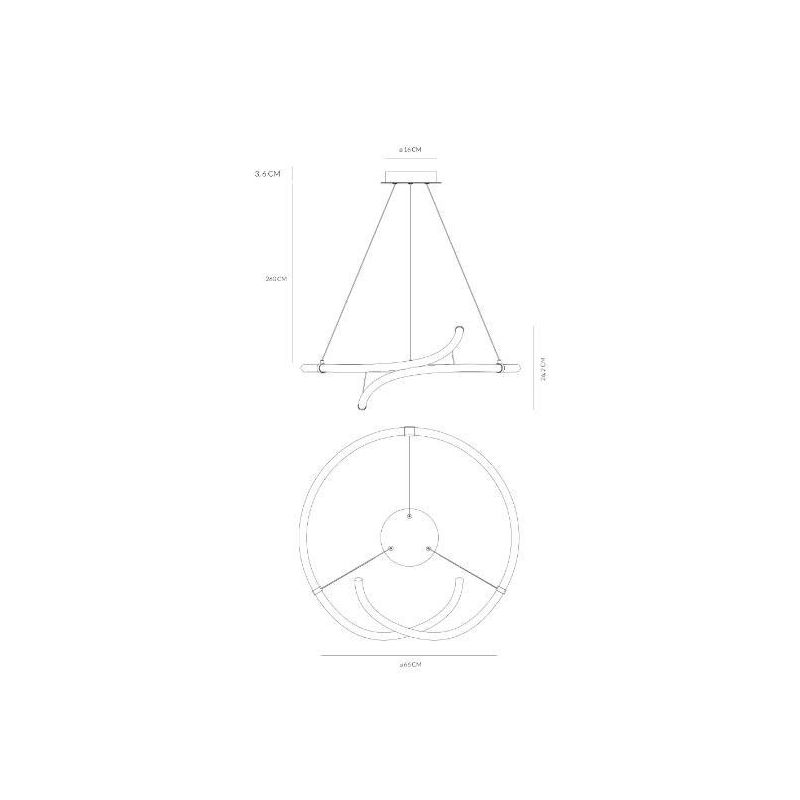 LIGHT LINE SOSPENSIONE MODERNA LED DA 37W DIMMERABILE IN METALLO CROMO E DIFFUSORE BIANCO Vivida International - Cristalensi Sho