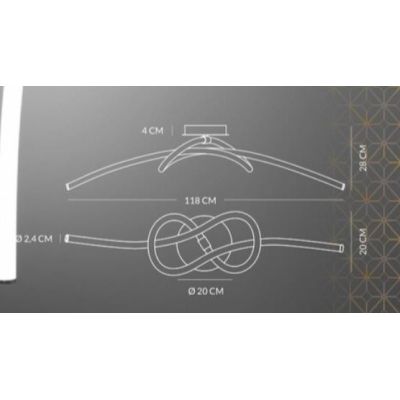 LIGHT LINE PLAFONIERA APPLIQUE LED 32W DIMMERABILE IN METALLO CROMO E DIFFUSORE BIANCO MODERNA Vivida International - Cristalens