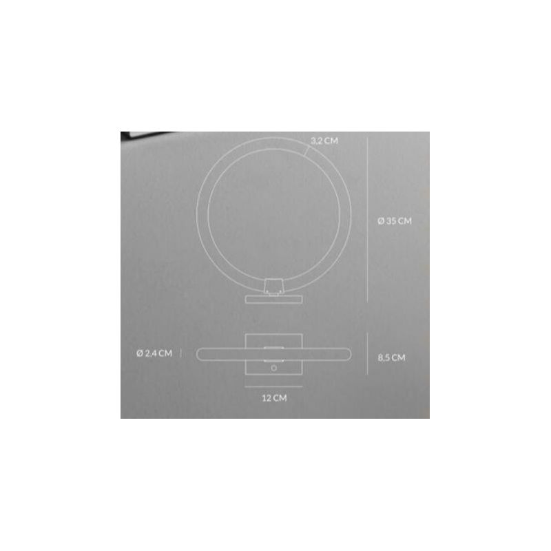 LIGHT LINE LAMPADA DA TAVOLO CON LED 12W DIMMERABILE IN METALLO CROMO CON DIFFUSORE BIANCO Vivida International - Cristalensi Sh