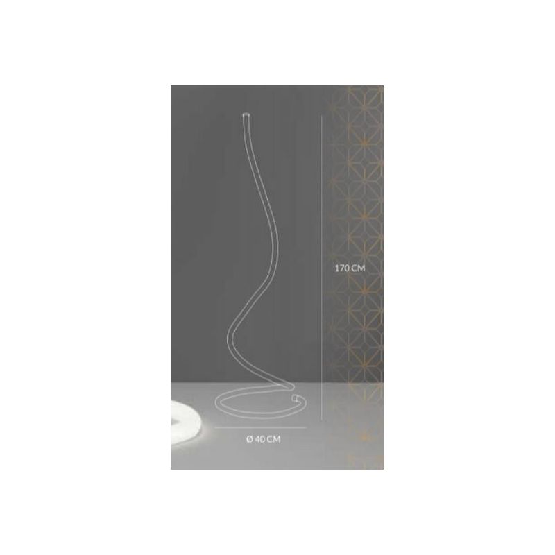 LIGHT LINE PIANTANA MODERNA CON LED 38W DIMMERABILE CON DIFFUSORE IN ACRILICO BIANCO Vivida International - Cristalensi Shop Onl