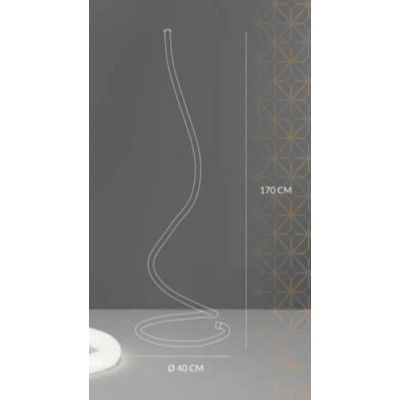 LIGHT LINE PIANTANA MODERNA CON LED 38W DIMMERABILE CON DIFFUSORE IN ACRILICO BIANCO Vivida International - Cristalensi Shop Onl