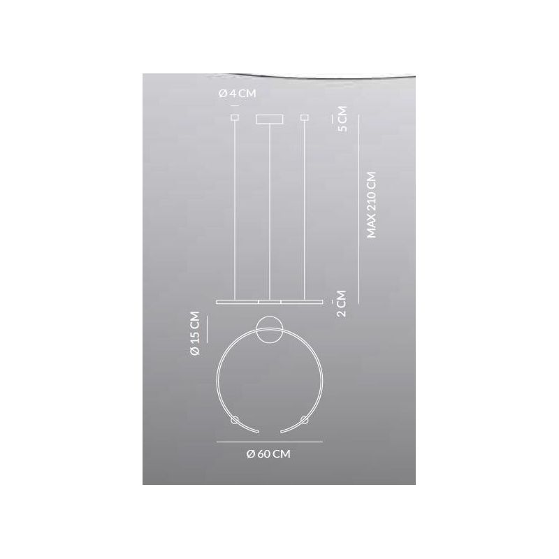 OLYMPIC SOSPENSIONE SINGOLA ALLUMINIO BIANCO O NERO LED 30W LUCE 3000K/4000K MODERNA Vivida International - Cristalensi Shop Onl