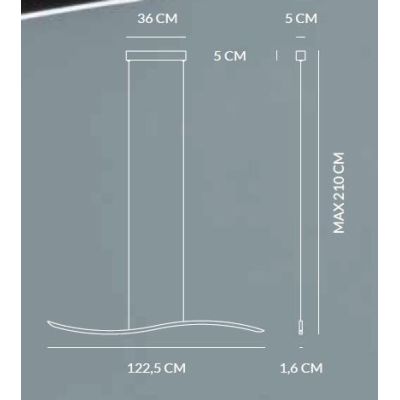 LIL WAVE SOSPENSIONE MODERNA LED 30W LUCE 3000K/4000K ALLUMINIO BIANCO O NERO ECONOMICO Vivida International - Cristalensi Shop