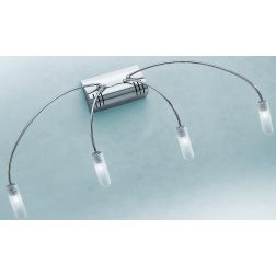 PIOGGIA 4 LAMPADA DA PARETE IN METALLO CROMATO O DORATO A LED Illuminando - Cristalensi Shop Online 2