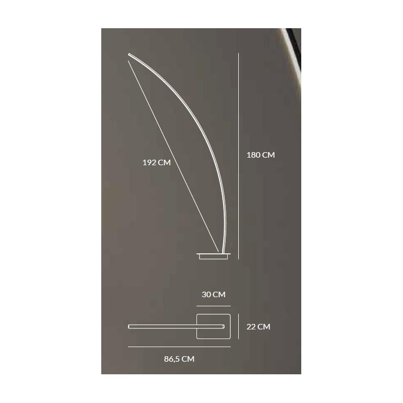 BRACKET PIANTANA DAL DESIGN MODERNO CON LED 33W IN ALLUMINIO BIANCO,SABBIA O NERO Vivida International - Cristalensi Shop Online