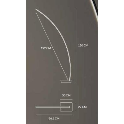 BRACKET PIANTANA DAL DESIGN MODERNO CON LED 33W IN ALLUMINIO BIANCO,SABBIA O NERO Vivida International - Cristalensi Shop Online