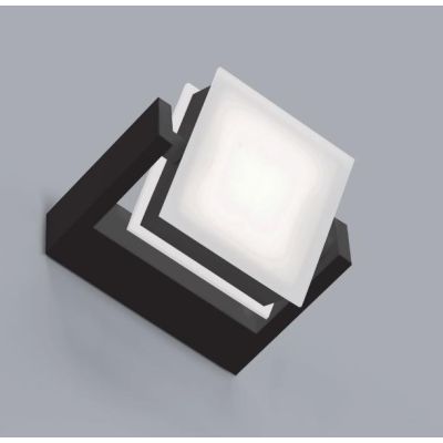 AXELLA APPLIQUE QUADRATA ORIENTABILE LED 10W ALLUMINIO BIANCO, NERO O SABBIA Vivida International - Cristalensi Shop Online