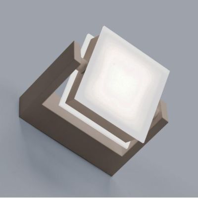 AXELLA APPLIQUE QUADRATA ORIENTABILE LED 10W ALLUMINIO BIANCO, NERO O SABBIA Vivida International - Cristalensi Shop Online