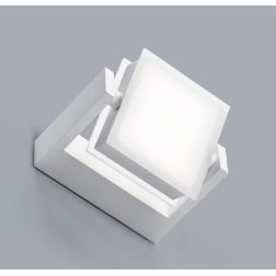 AXELLA APPLIQUE QUADRATA ORIENTABILE LED 10W ALLUMINIO BIANCO, NERO O SABBIA Vivida International - Cristalensi Shop Online 2