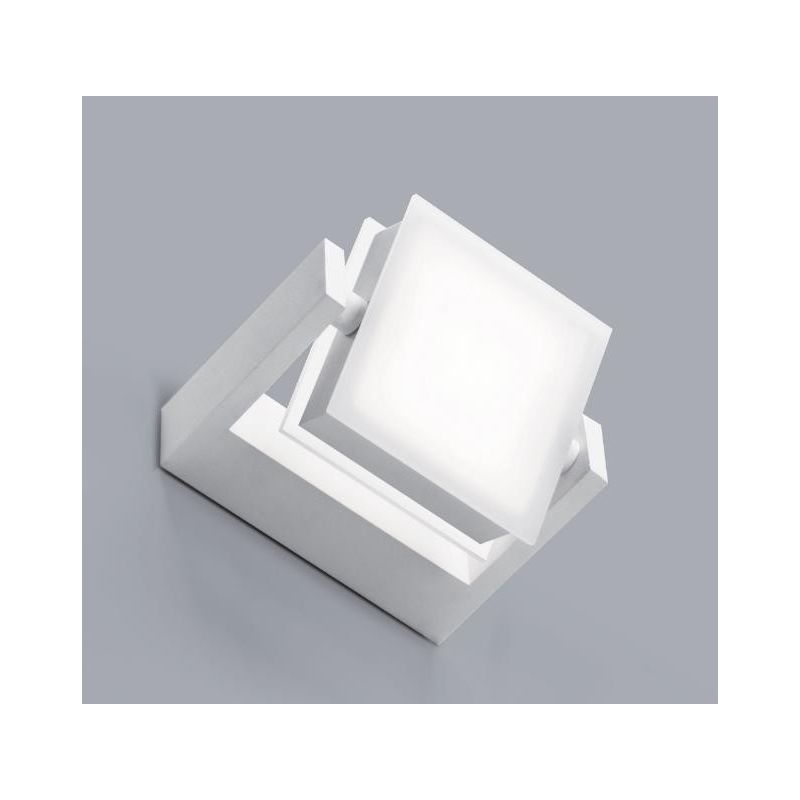 AXELLA APPLIQUE QUADRATA ORIENTABILE LED 10W ALLUMINIO BIANCO, NERO O SABBIA Vivida International - Cristalensi Shop Online