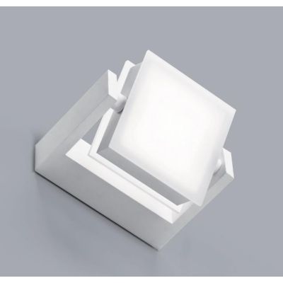 AXELLA APPLIQUE QUADRATA ORIENTABILE LED 10W ALLUMINIO BIANCO, NERO O SABBIA Vivida International - Cristalensi Shop Online
