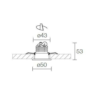 GFA 770 INCASSO IN ALLUMINIO BIANCO A LED 5W CON ALIMENTATORE INCLUSO GEA LUCE - Cristalensi Shop Online