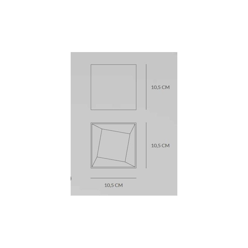 CUBE PLAFONIERA DA ESTERNO IP44 LED 11,5W LUCE 3000K ALLUMINIO BIANCO O NERO LUCE SOTTO Vivida International - Cristalensi Shop