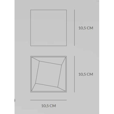 CUBE PLAFONIERA DA ESTERNO IP44 LED 11,5W LUCE 3000K ALLUMINIO BIANCO O NERO LUCE SOTTO Vivida International - Cristalensi Shop