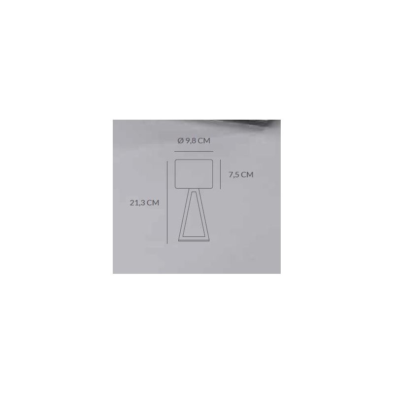 PUP GLASS LAMPADA DA TAVOLO LED 11W LUCE 3000K DIMMERABILE IN ALLUMINIO BIANCO MODERNA Vivida International - Cristalensi Shop O