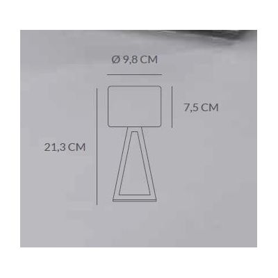 PUP GLASS LAMPADA DA TAVOLO LED 11W LUCE 3000K DIMMERABILE IN ALLUMINIO BIANCO MODERNA Vivida International - Cristalensi Shop O