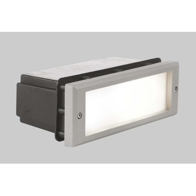 JOKER LAMPADA DA INCASSO IP65 IN ALLUMINIO DI COLORE GRIGIO CHIARO E DIFFUSORE IN VETRO Pan International - Cristalensi Shop Onl
