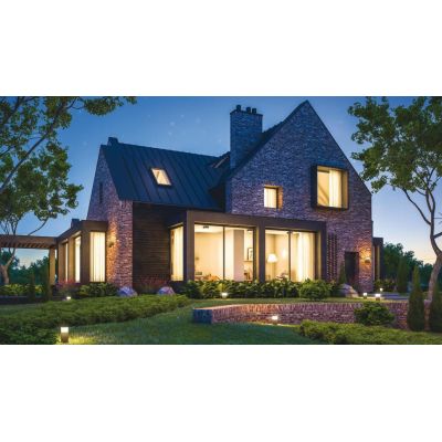 DADO PICCOLO PALETTO DA ESTERNO IP65 ALTEZZA 25 ANTRACITE LED 6W LUCE 3000K MODERNO Pan International - Cristalensi Shop Online
