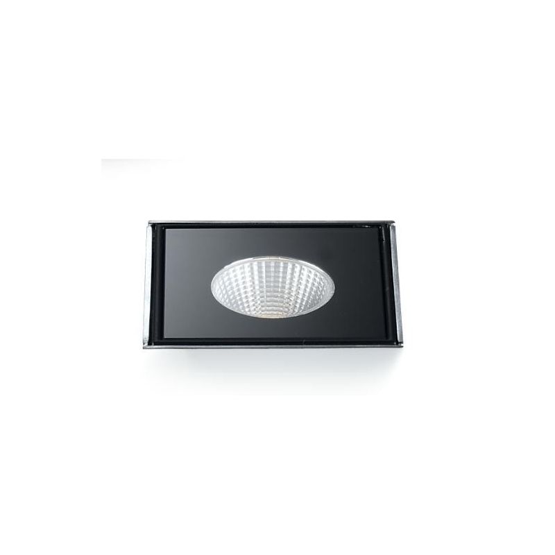 HOLE INCASSO QUADRATO DA ESTERNI IP67 CALPESTABILE BIANCO O NERO LED 6W LUCE 3000K Pan International - Cristalensi Shop Online