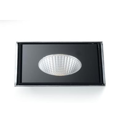 HOLE INCASSO QUADRATO DA ESTERNI IP67 CALPESTABILE BIANCO O NERO LED 6W LUCE 3000K Pan International - Cristalensi Shop Online