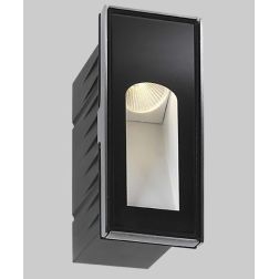 HOLE INCASSO A PARETE PER ESTERNI IP67 BIANCA O NERA LED 6W LUCE 3000K MODERNA Pan International - Cristalensi Shop Online 2