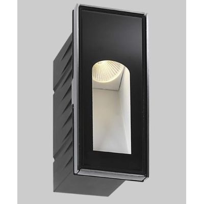 HOLE INCASSO A PARETE PER ESTERNI IP67 BIANCA O NERA LED 6W LUCE 3000K MODERNA Pan International - Cristalensi Shop Online