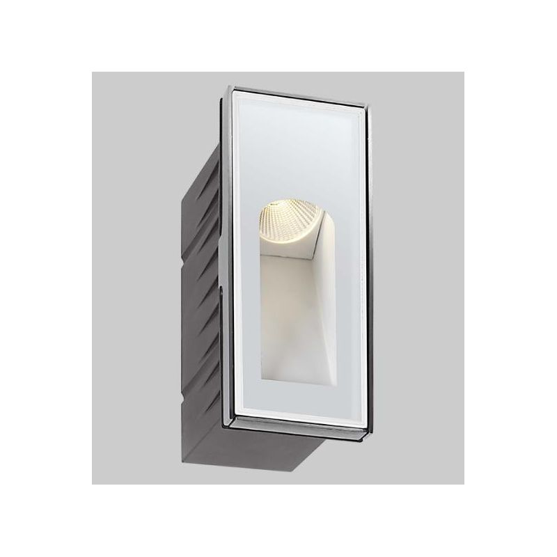 HOLE INCASSO A PARETE PER ESTERNI IP67 BIANCA O NERA LED 6W LUCE 3000K MODERNA Pan International - Cristalensi Shop Online