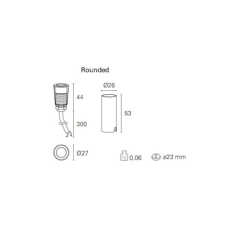 MINILED INCASSO PICCOLO ROTONDO IN ACCIAIO LED 2W LUCE 3000K-4000K OTTICA 10-20-30 Pan International - Cristalensi Shop Online