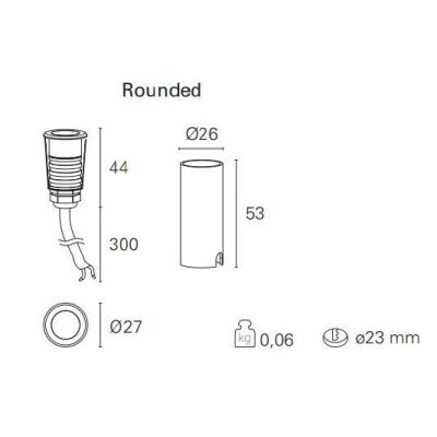 MINILED INCASSO PICCOLO ROTONDO IN ACCIAIO LED 2W LUCE 3000K-4000K OTTICA 10-20-30 Pan International - Cristalensi Shop Online