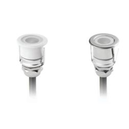 MICROLED INCASSO PICCOLO ROTONDO LED 1W LUCE 3000K-4000K ACCIAIO O BIANCO Pan International - Cristalensi Shop Online