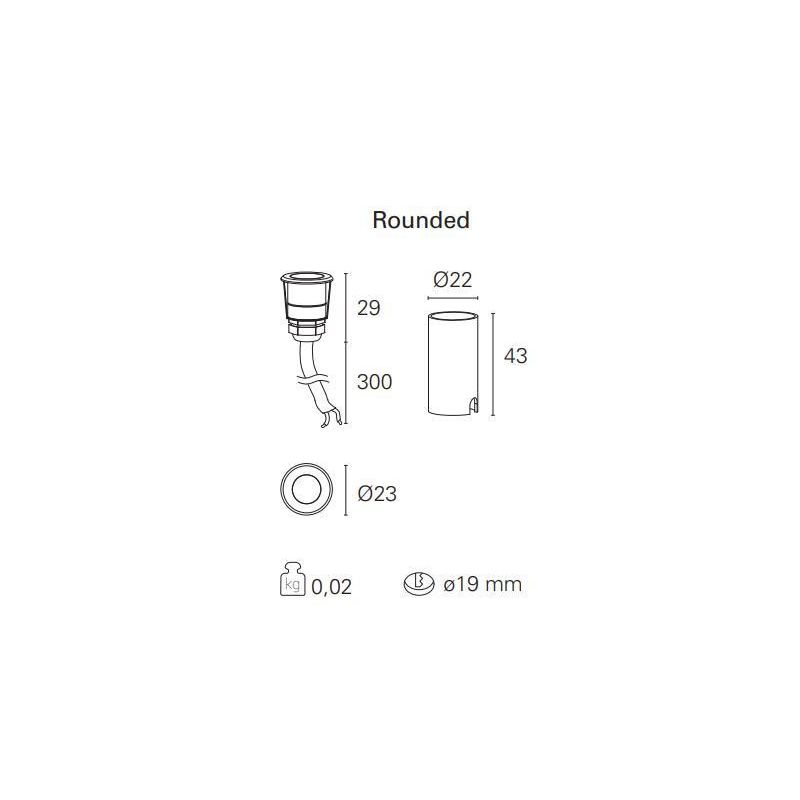 MICROLED INCASSO PICCOLO ROTONDO LED 1W LUCE 3000K-4000K ACCIAIO O BIANCO Pan International - Cristalensi Shop Online