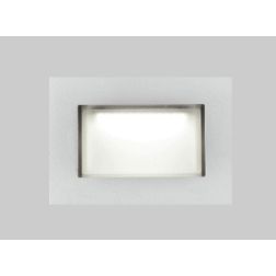 FAST SEGNAPASSO RETTANGOLARE DA INCASSO LARGHEZZA 10 CM LED 3,6W IP65 BIANCO O GRIGIO Pan International - Cristalensi Shop Onlin 2