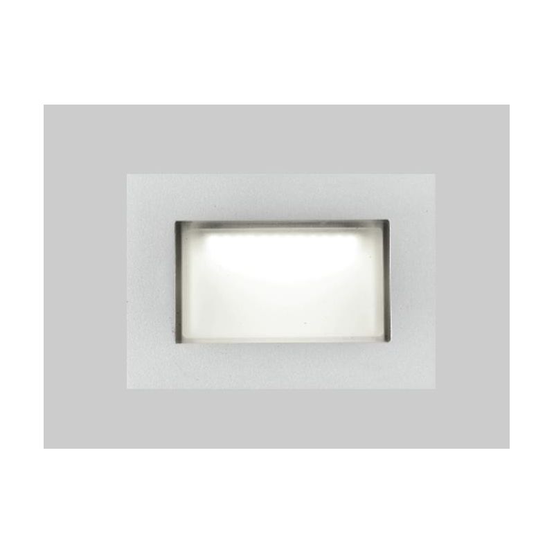 FAST SEGNAPASSO RETTANGOLARE DA INCASSO LARGHEZZA 10 CM LED 3,6W IP65 BIANCO O GRIGIO Pan International - Cristalensi Shop Onlin