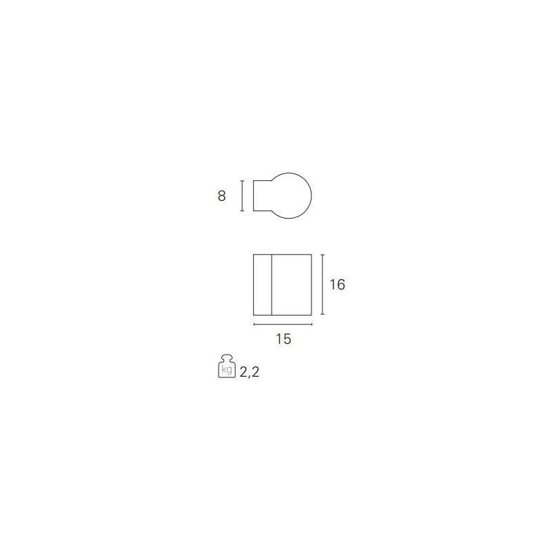 DAVON APPLIQUE DA ESTERNO A CILINDRO IP65 IN CEMENTO MONO EMISSIONE LED 6,5W 3000K-4000K Pan International - Cristalensi Shop On