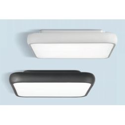 DAMA PLAFONIERA QUADRATA CM 64X64 LED 62W LUCE 3000K BIANCA O NERA DESIGN MODERNO Pan International - Cristalensi Shop Online