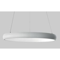 CORONA SOSPENSIONE MODERNA DIAMETRO CM 81 LED 80W LUCE 3000K COLORE BIANCO Pan International - Cristalensi Shop Online