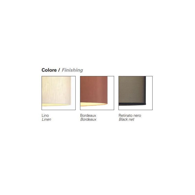 GIOVE SOSPENSIONE MODERNA DIAMETRO CM 60 CON PARALUME IN TESSUTO 3 COLORI ATTACCO E27 Pan International - Cristalensi Shop Onlin