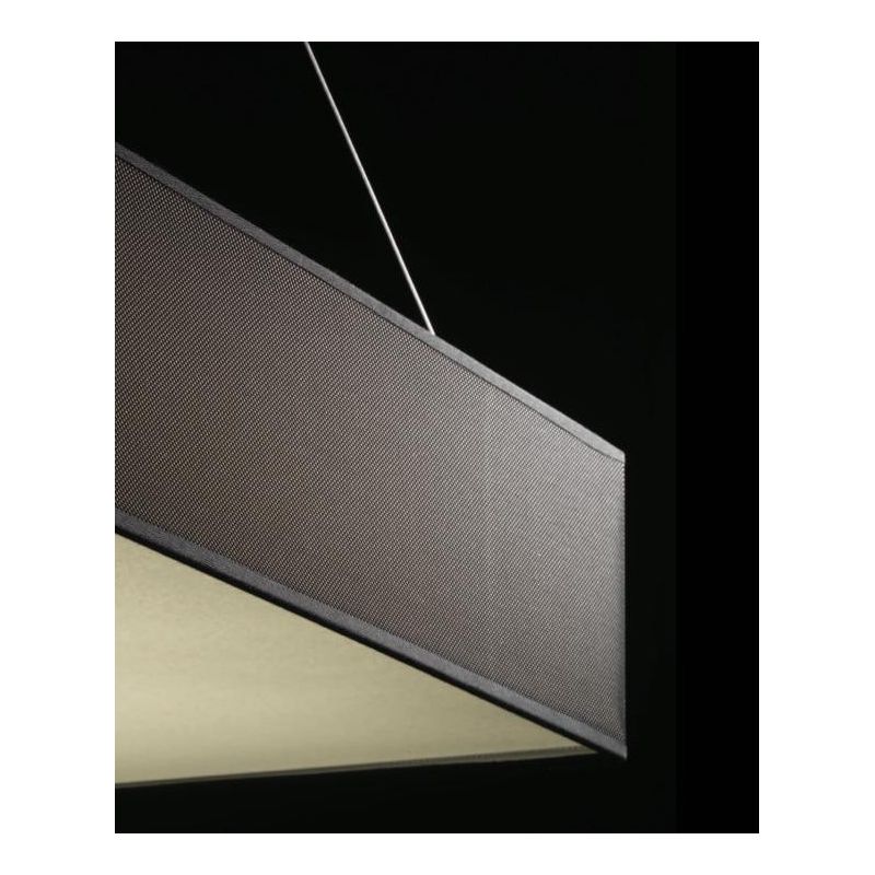 URANO SOSPENSIONE QUADRATA CM 35X35 MODERNA LED 18W LUCE 3000K PARALUME IN TESSUTO 2 COLORI Pan International - Cristalensi Shop