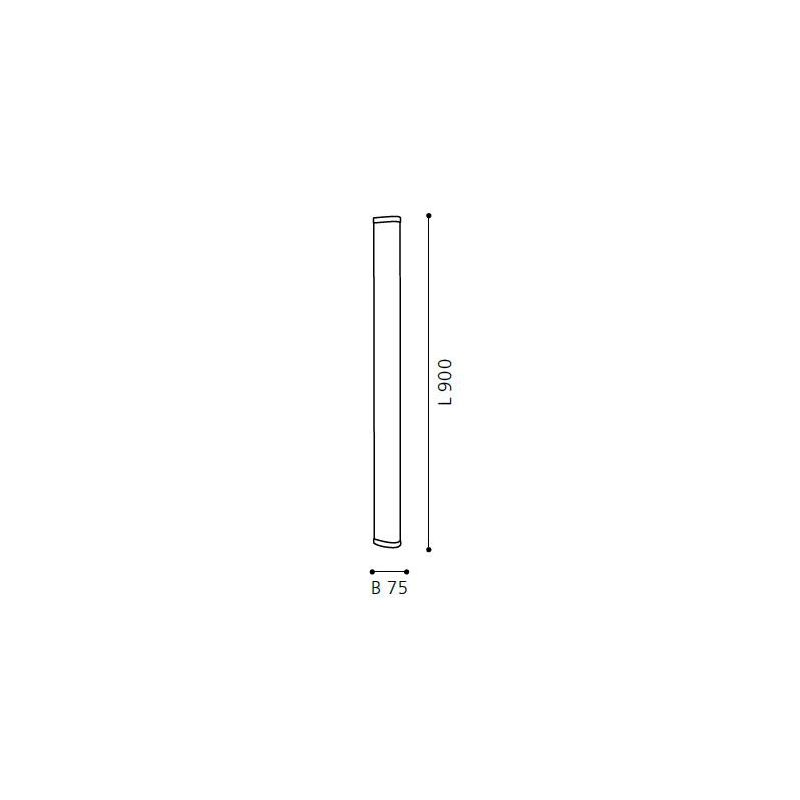 GITA 2 APPLIQUE IN METALLO A LED INTEGRATO DA 24W IP44 CM 90 EGLO - Cristalensi Shop Online