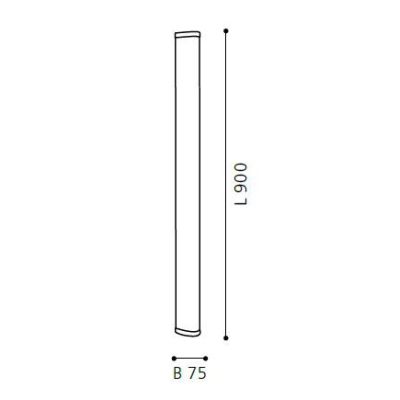 GITA 2 APPLIQUE IN METALLO A LED INTEGRATO DA 24W IP44 CM 90 EGLO - Cristalensi Shop Online