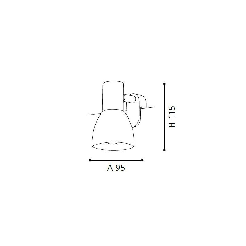 STICKER VETRO FARETTO IN METALLO CROMATO CON AGGANCIO SPECCHIO EGLO - Cristalensi Shop Online