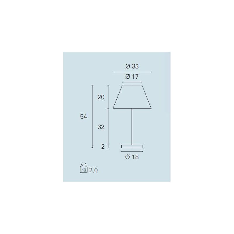 SOFT LAMPADA DA TAVOLO IN METALLO CROMO CON PARALUME IN TESSUTO ALTEZZA CM 54 ATTACCO E27 Pan International - Cristalensi Shop O