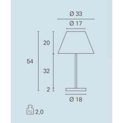 SOFT LAMPADA DA TAVOLO IN METALLO CROMO CON PARALUME IN TESSUTO ALTEZZA CM 54 ATTACCO E27 Pan International - Cristalensi Shop O