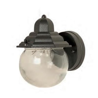 24610 APPLIQUE DA ESTERNO IP44 NERA O ANTRACITE DIFFUSORE A SFERA IN VETRO ATTACCO E27 MADE IN ITALY Surya - Cristalensi Shop On