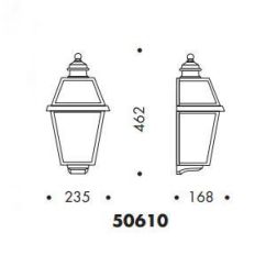 50610 APPLIQUE A LANTERNA DA ESTERNO IP44 NERA O ANTRACITE DIFFUSORE IN VETRO MADE IN ITALY Surya - Cristalensi Shop Online 2