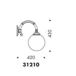 31210 LAMPADA DA PARETE PER ESTERNI IP44 ANTRACITE O NERA DIFFUSORE A SFERA IN VETRO MADE IN ITALY Surya - Cristalensi Shop Onli 2
