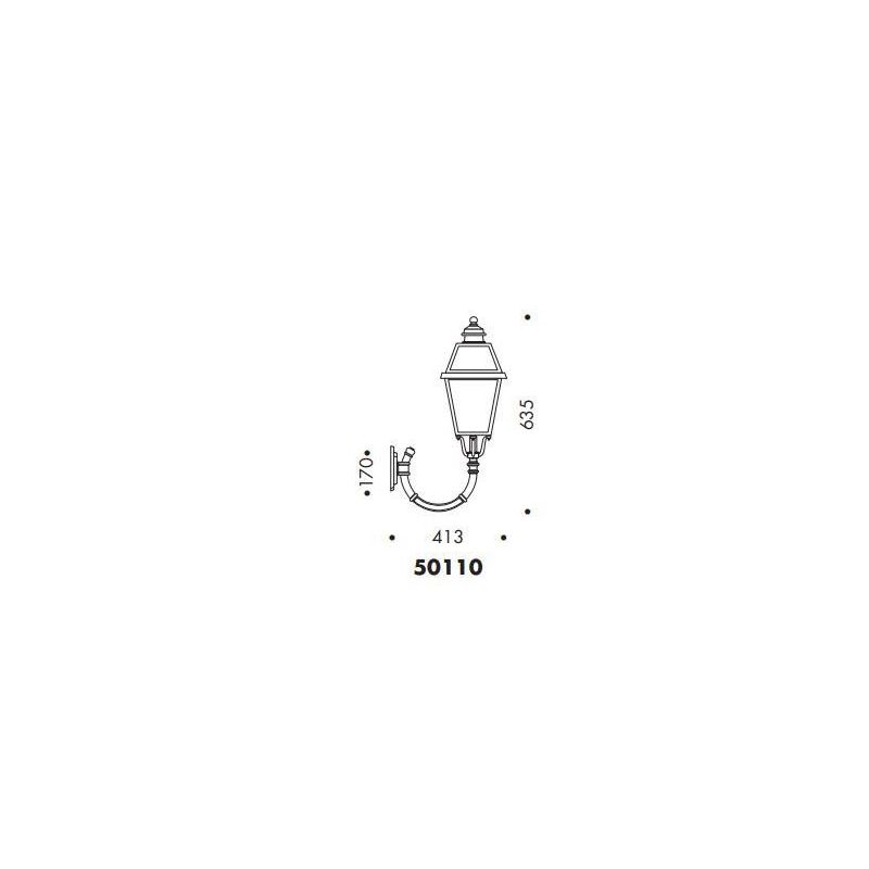 50110 LANTERNA DA PARETE PER ESTERNI IP23 ANTRACITE O NERA DIFFUSORE IN VETRO MADE IN ITALY Surya - Cristalensi Shop Online