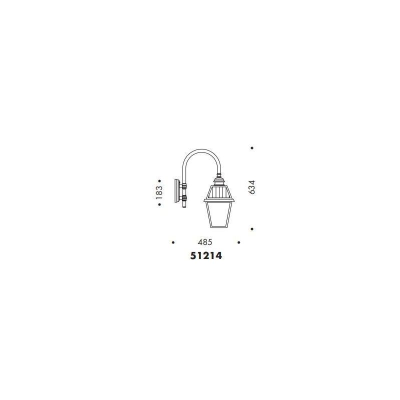 51214 LANTERNA DA PARETE PER ESTERNI IP23 ANTRACITE O NERA DIFFUSORE IN VETRO MADE IN ITALY Surya - Cristalensi Shop Online